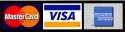 We accept Visa, Mastercard, and American Express